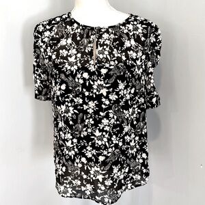 J.Crew Black and White Blouse with built in tank top